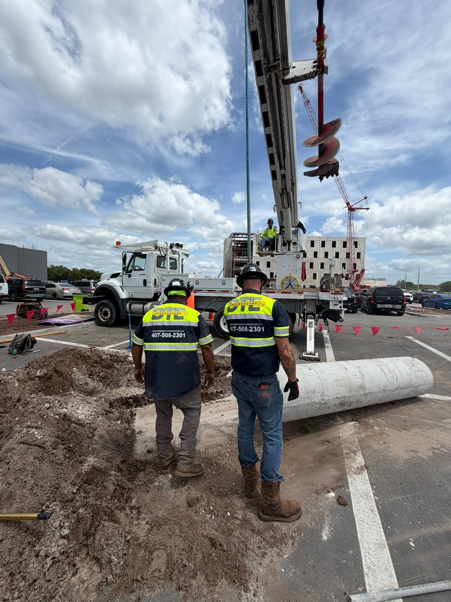 Underground utility trenching project in Central Florida
